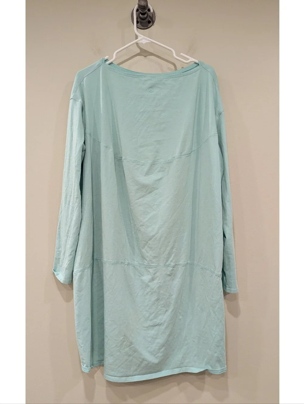 Lululemon Back In Action Long Sleeve Shirt Dress In Glacier Mint Size 12